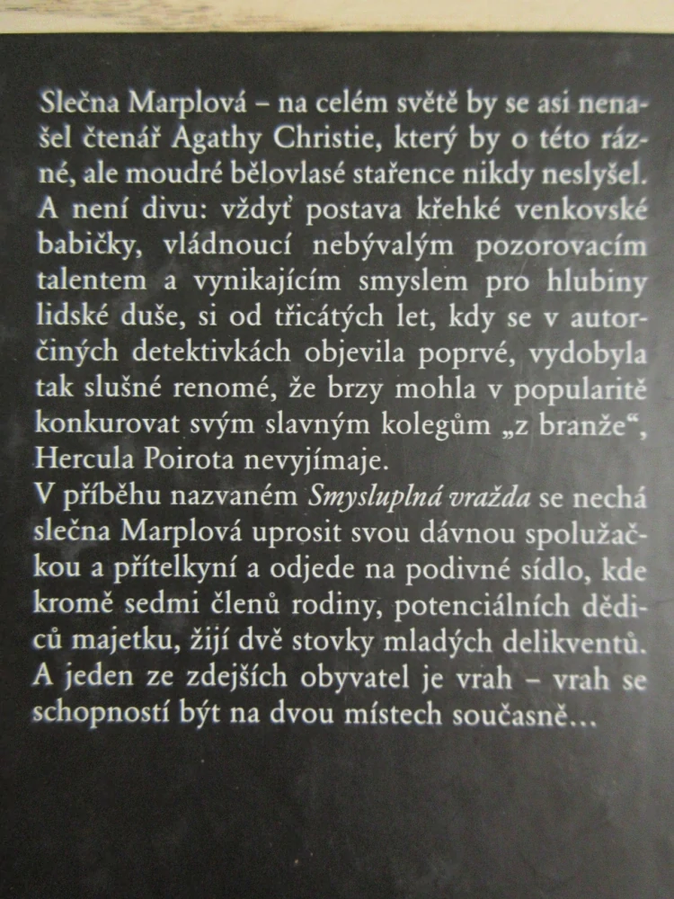 SMYSLUPLNÁ VRAŽDA, AGATHA CHRISTIE, STAV! **an