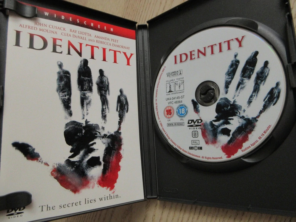 IDENTITA, J.CUSACK, R.LIOTTA, GB OBAL, ČESKÉ TITULKY, DVD FILM