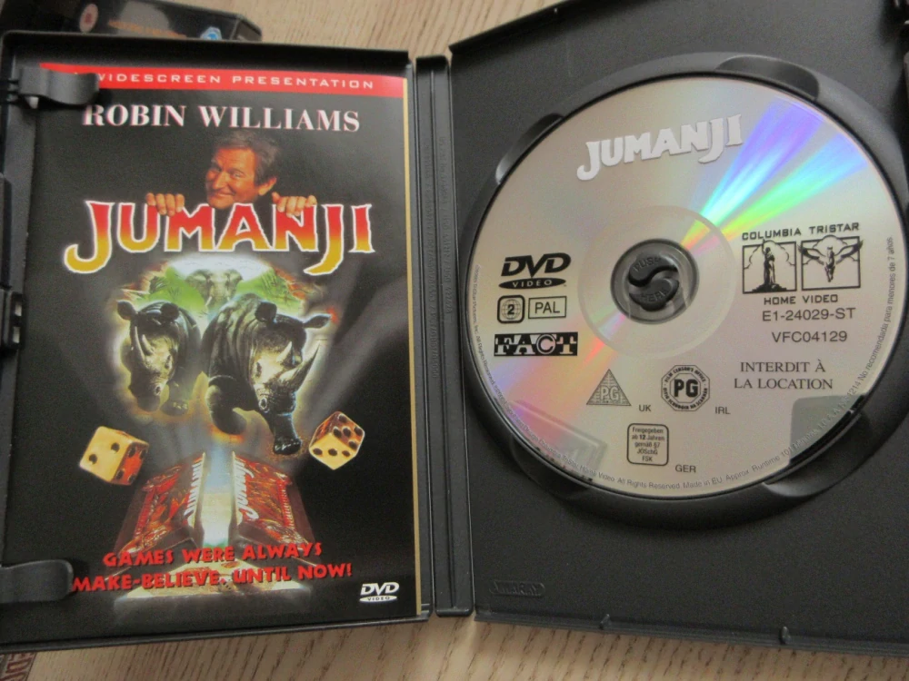 JUMANJI, R.WILLIAMS, GB OBAL, ČESKÉ TITULKY, DVD FILM