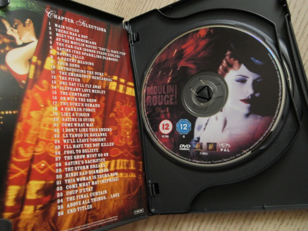 MOULIN ROUGE, N.KIDMAN, GB OBAL, ČESKÉ TITULKY, 2X DVD FILM
