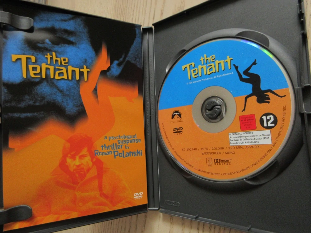 NÁJEMNÍK, R.POLANSKI, I.ADJANI, S.WINTERS, GB OBAL, ČESKÉ TITULKY, DVD FILM