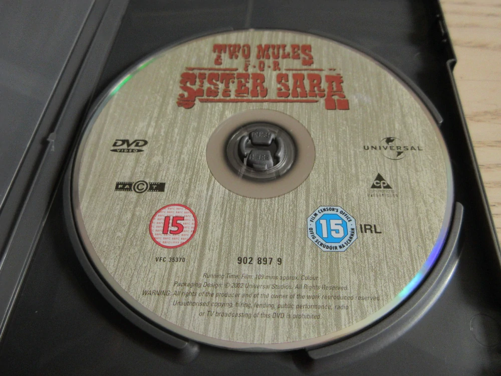 DVA MEZCI PRO SESTRU SÁRU, C.EASTWOOD, S.MACLAINE, GB OBAL, ČESKÉ TITULKY, DVD FILM