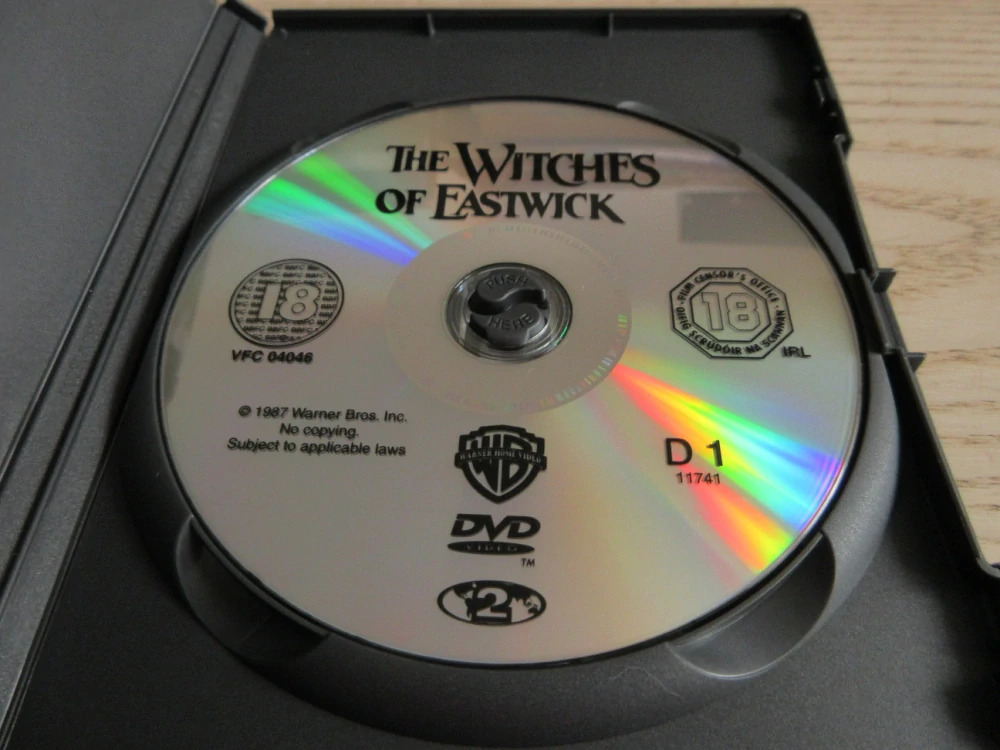 ČARODĚJKY Z EASTWICKU, J.NICHOLSON, CHER, GB OBAL, ČESKÉ TIT. DVD FILM