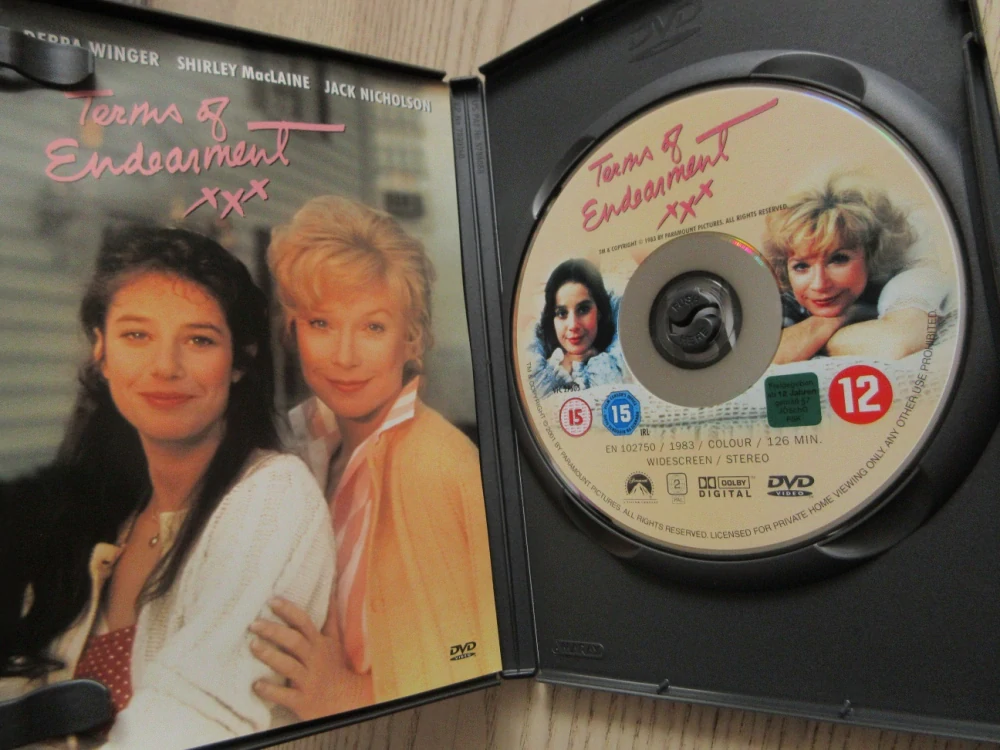 CENA ZA NĚŽNOST, S.MCLAINE, J.NICHOLSON, GB OBAL, ČESKÉ TIT. DVD FILM