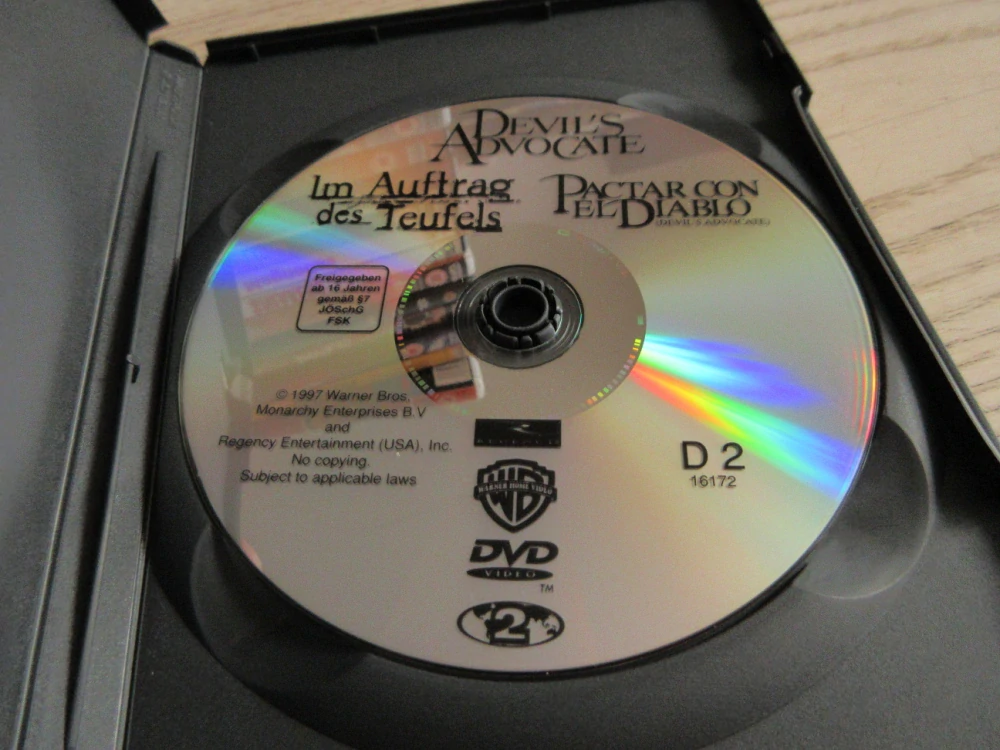 ĎÁBLŮV ADVOKÁT, K.REEVES, AL PACINO, GB OBAL, ČESKÉ TIT. DVD FILM
