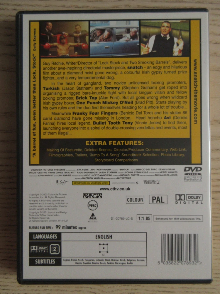 PODFU(C)K, B.PITT, J.STATHAM, GB OBAL, ČESKÉ TIT. DVD FILM