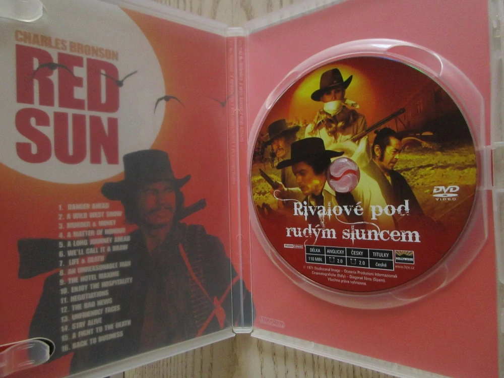 RUDÉ SLUNCE, C.BRONSON, A.DELON, GB OBAL, ČESKÉ DVD FILM