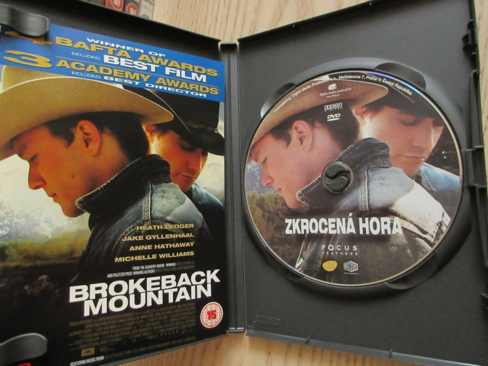 ZKROCENÁ HORA, H.LEDGER, GB OBAL, ČESKÉ DVD FILM