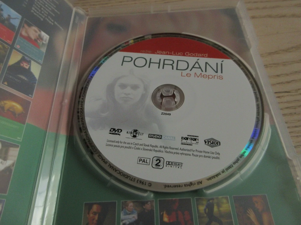 POHRDÁNÍ, GODARD, B.BARDOT, GB OBAL, ČESKÉ TIT. DVD FILM