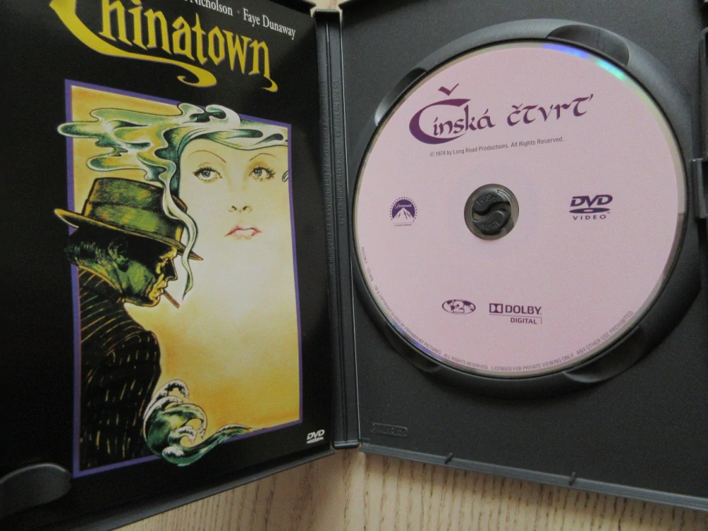 ČÍNSKÁ ČTVRT, J.NICHOLSON, GB OBAL, ČESKÉ DVD FILM