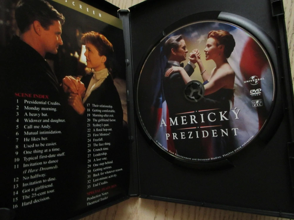 AMERICKÝ PREZIDENT, M.DOUGLAS, GB OBAL, ČESKÉ DVD FILM