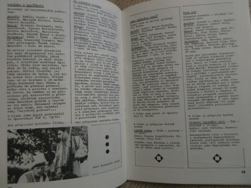 ZPRAVODAJ ČESKOSLOVENSKÉHO FILMU, Č. 14/1987, **an