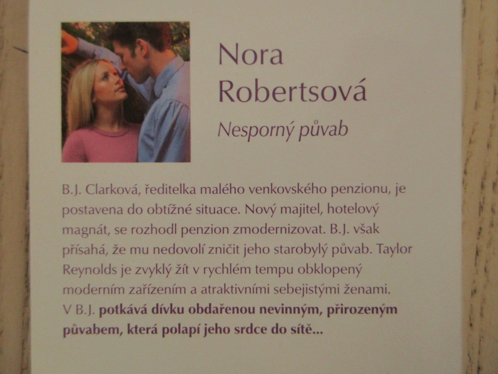 NESPORNÝ PŮVAB, NORA ROBERTSOVÁ, **an