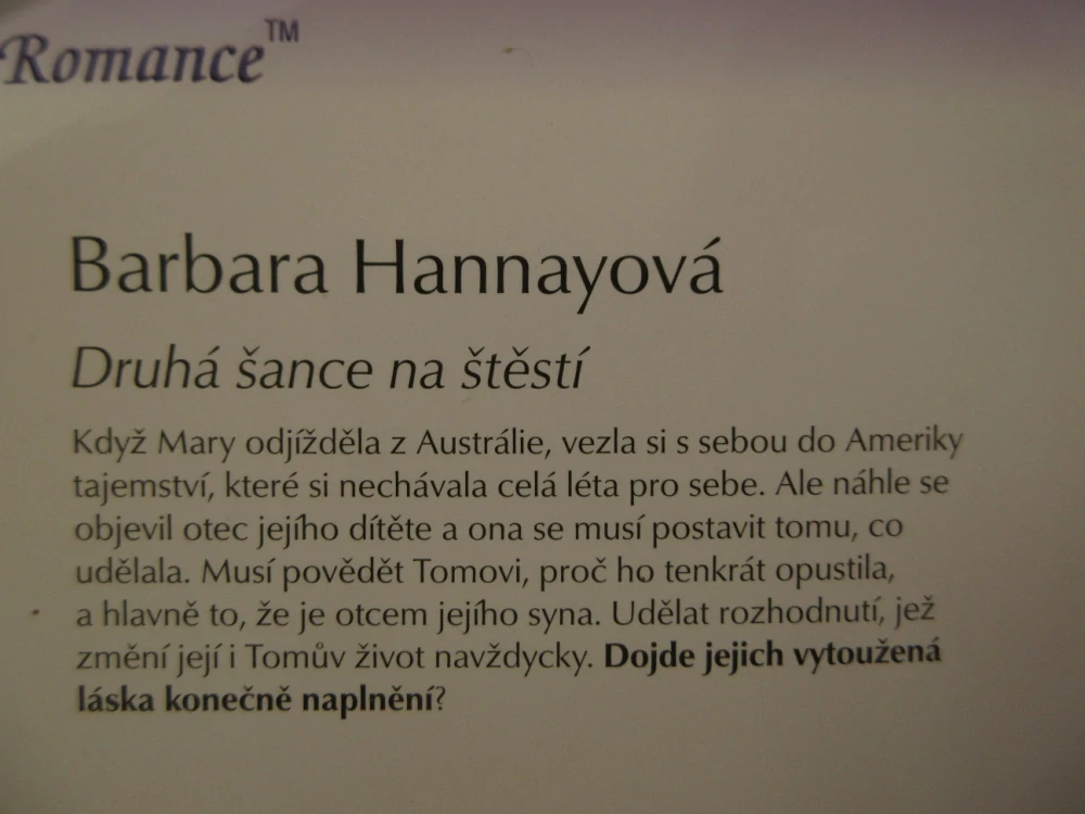 DRUHÁ ŠANCE NA ŠTĚSTÍ, BARBARA HANNAYOVÁ, **an