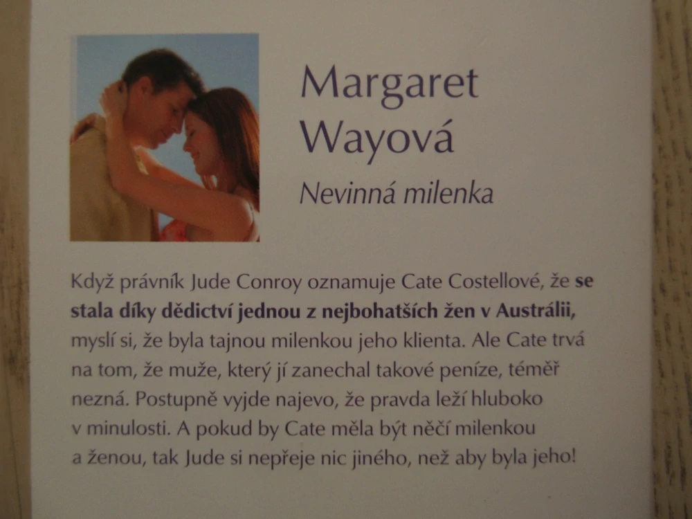 NEVINNÁ MILENKA, MARGARET WAYOVÁ, **an