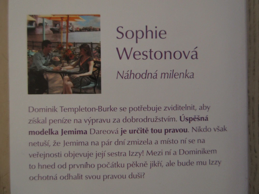NÁHODNÁ MILENKA, SOPHIE WESTONOVÁ, **an