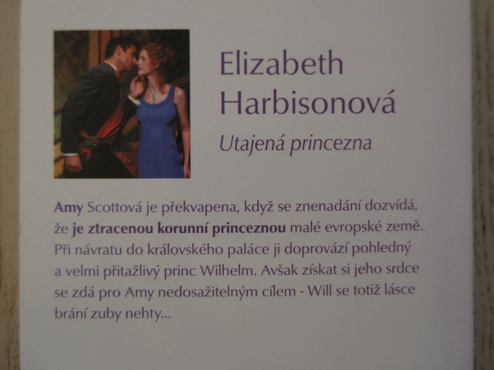 UTAJENÁ PRINCEZNA, ELIZABETH HARBISONOVÁ, **an