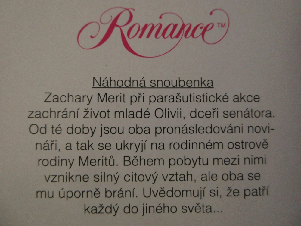 NÁHODNÁ SNOUBENKA, RENEE ROSZELOVÁ, **an