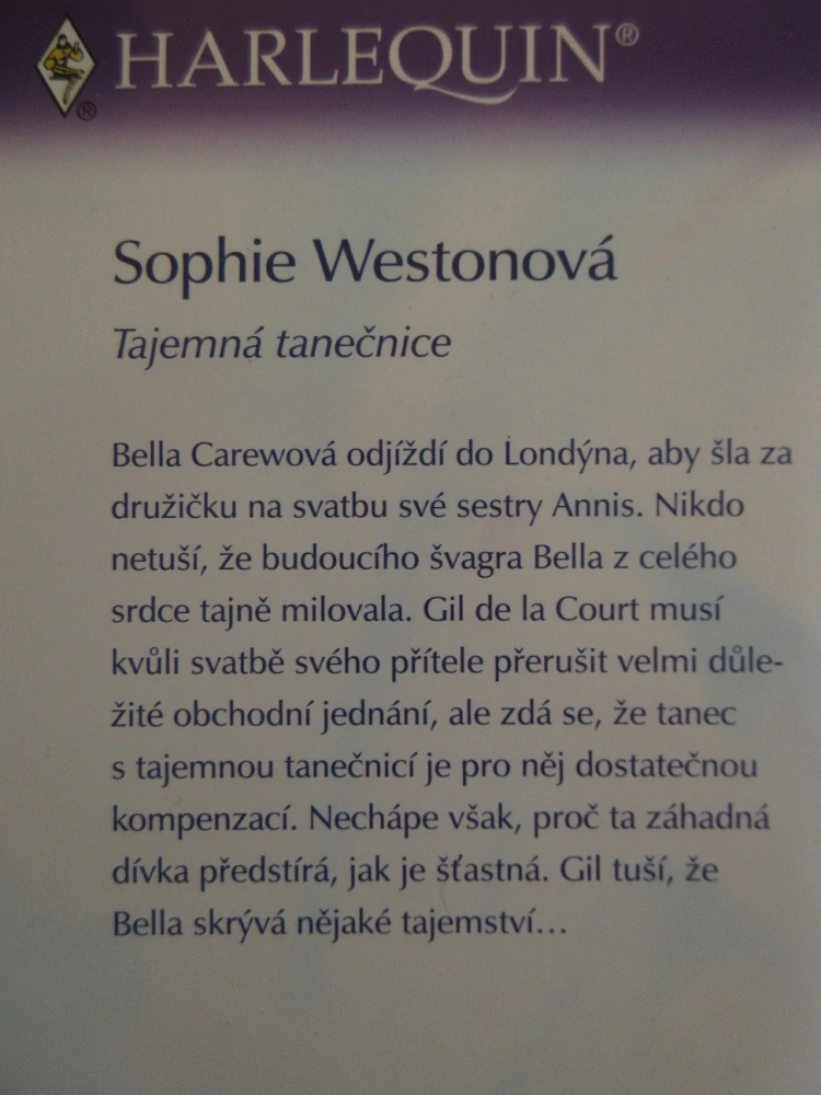 TAJEMNÁ TANEČNICE, SOPHIE WESTONOVÁ, **an