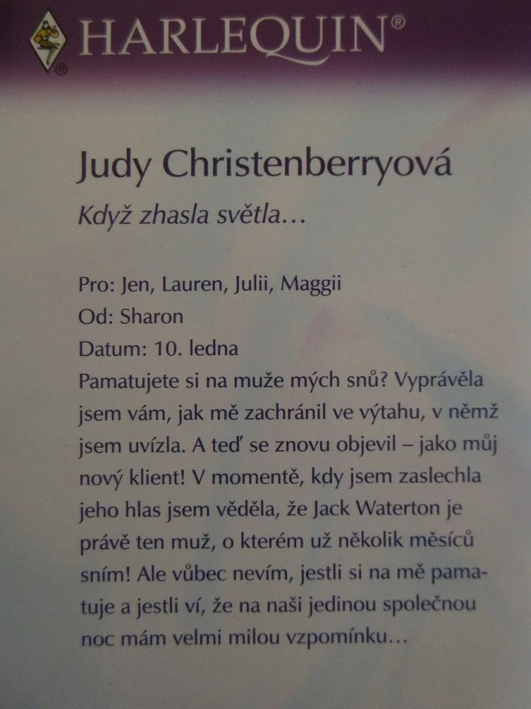 KDYŽ ZHASLA SVĚTLA, JUDY CHRISTENBERRYOVÁ, **an