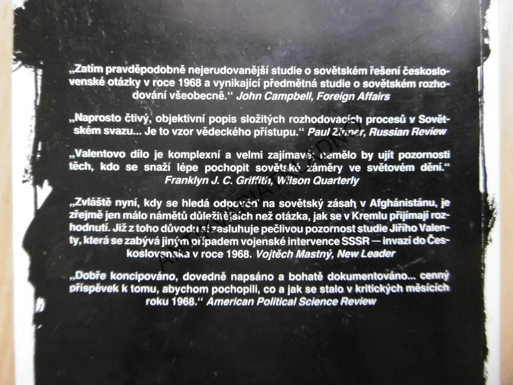 SOVĚTSKÁ INTERVENCE V ČESKOSLOVENSKU 1968, JIŘÍ VALENTA