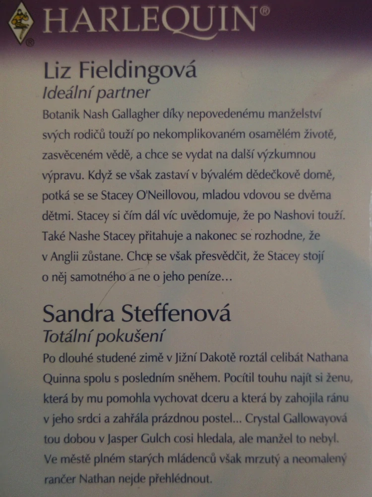 IDEÁLNÍ PARTNER, LIZ FIELDINGOVÁ, TOTÁLNÍ POKUŠENÍ, SANDRA STEFFENOVÁ, **an