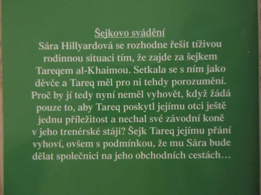 ŠEJKOVO SVÁDĚNÍ, EMMA DARCYOVÁ, **an