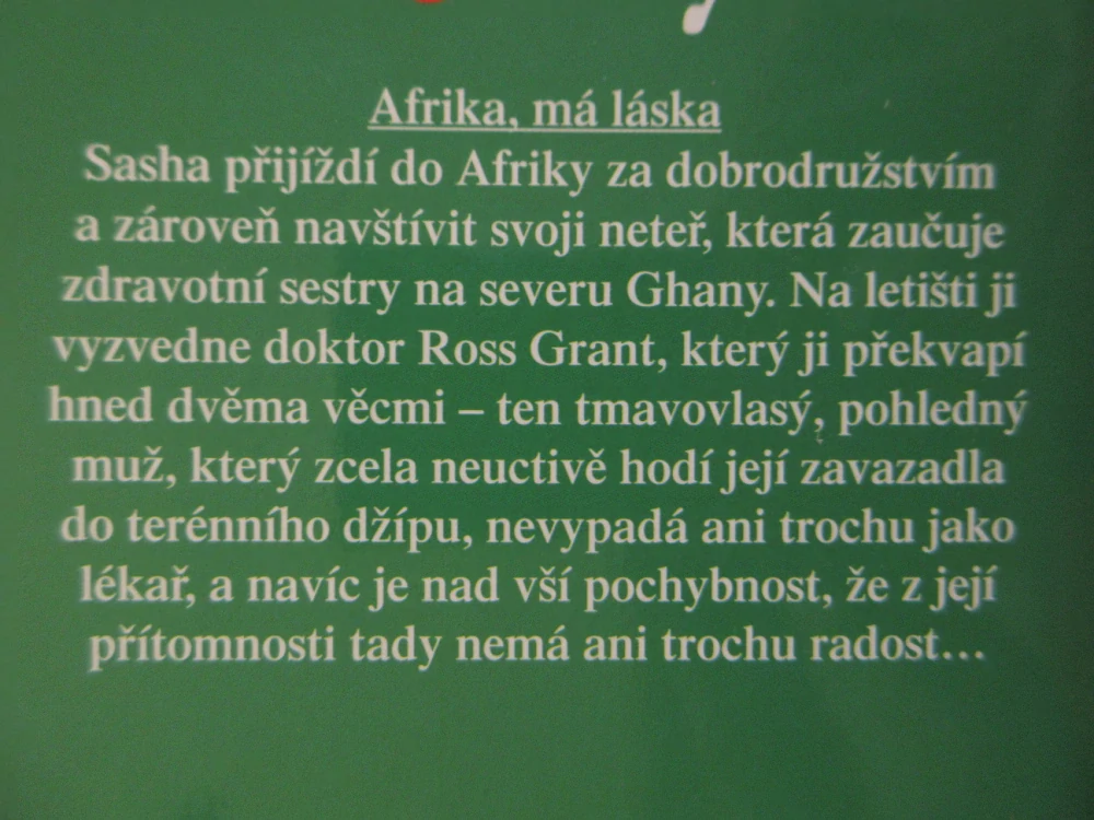AFRIKA, MÁ LÁSKA, KAREN VAN DER ZEEOVÁ, **an