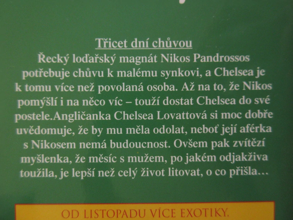 TŘICET DNÍ CHŮVOU, KAY THORPEOVÁ, **an
