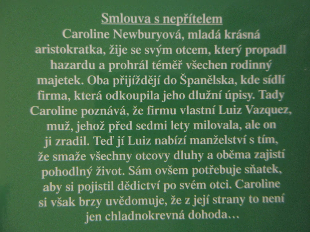 SMLOUVA S NEPŘÍTELEM, MICHELLE REIDOVÁ, **an
