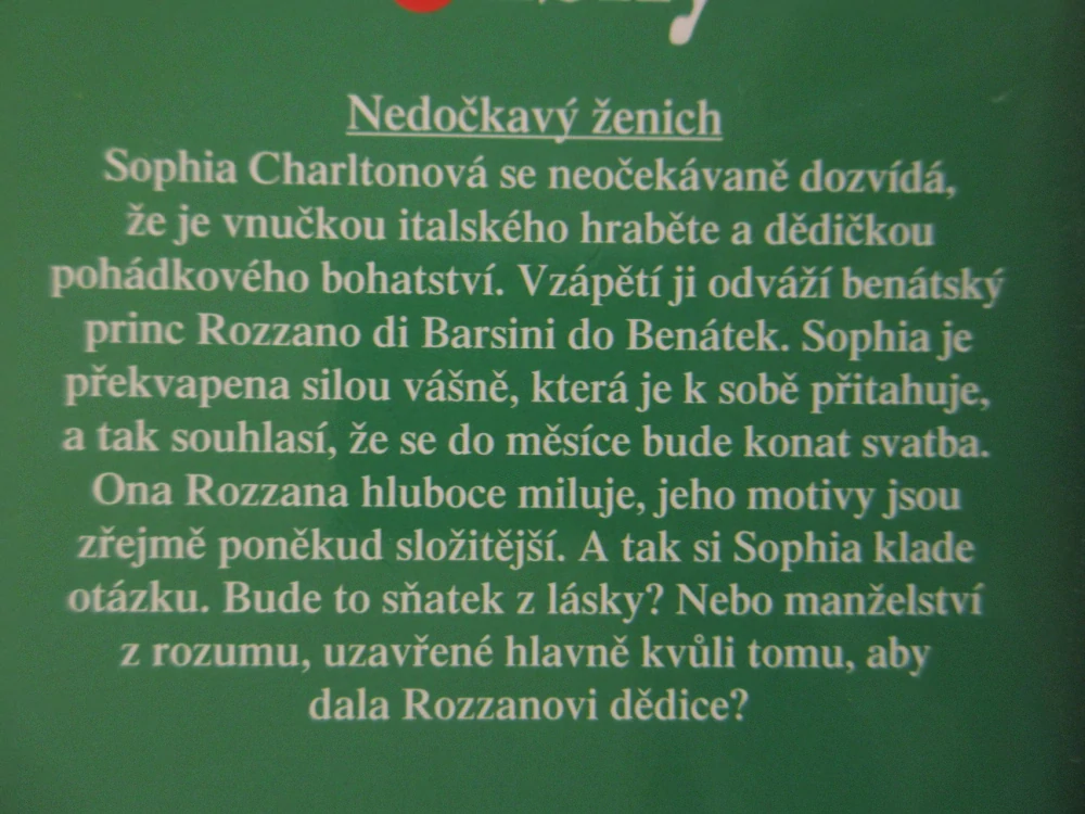 NEDOČKAVÝ ŽENICH, SARA WOODOVÁ, **an