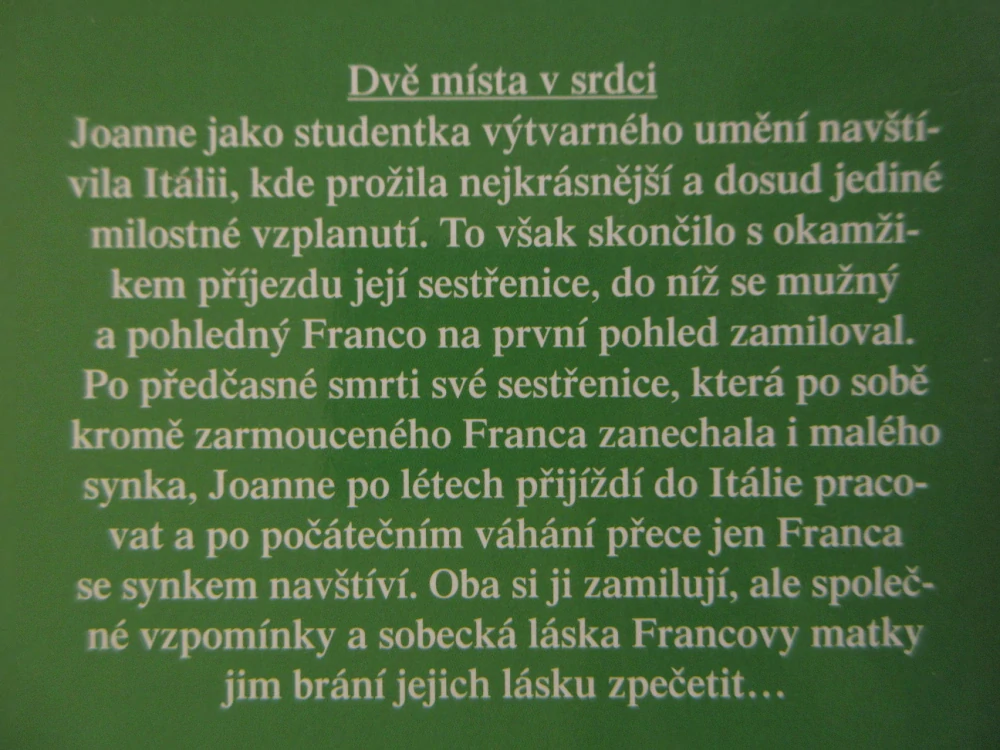 DVĚ MÍSTA V SRDCI, LUCY GORDONOVÁ, **an