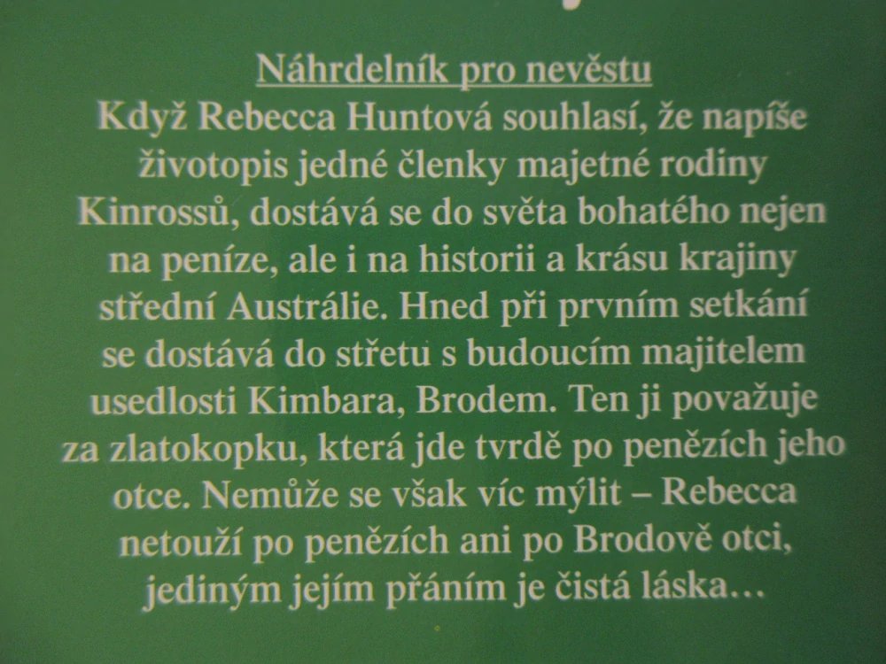 NÁHRDELNÍK PRO NEVĚSTU, MARGARET WAYOVÁ, **an