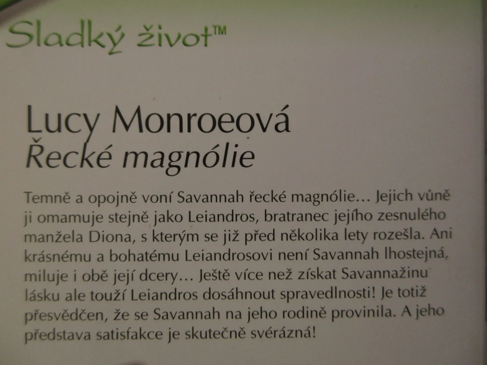 ŘECKÉ MAGNÓLIE,LUCY MONROEOVÁ, **an