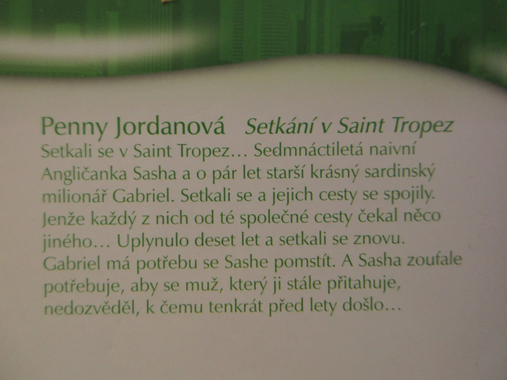 SETKÁNÍ V SAINT TROPEZ, PENNY JORDANOVÁ, **an