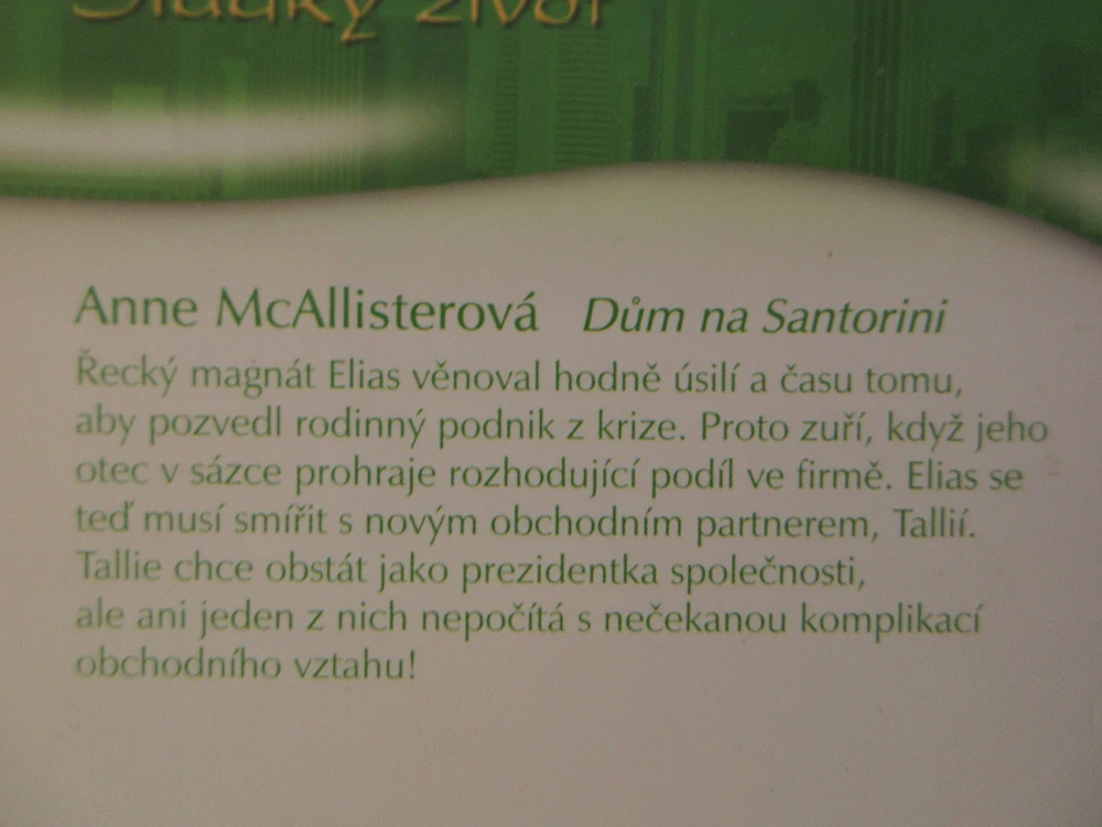 DŮM NA SANTORINI, ANNE MCALLISTEROVÁ, **an
