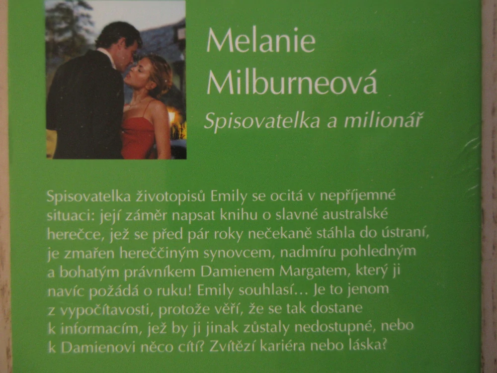 SPISOVATELKA A MILIONÁŘ, MELANIE MILBURNEOVÁ, **an