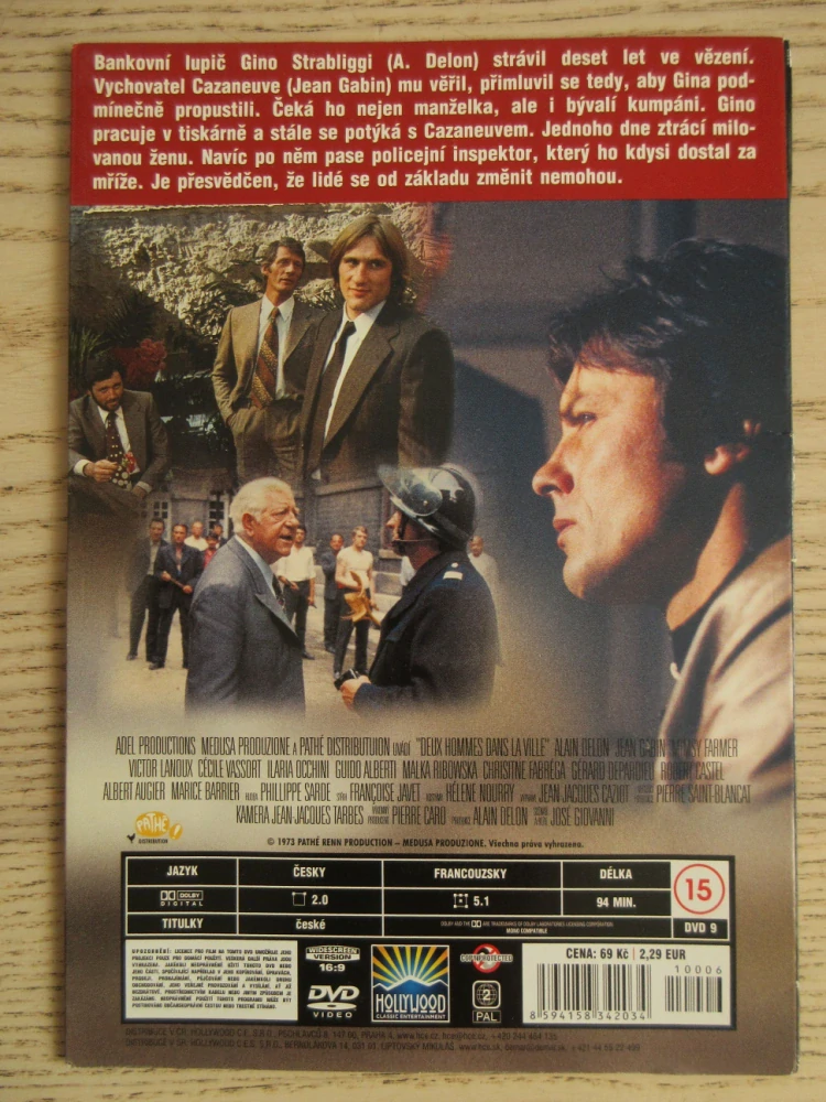 DVA MUŽI VE MĚSTĚ, A. DELON, J. GABIN, DVD FILM