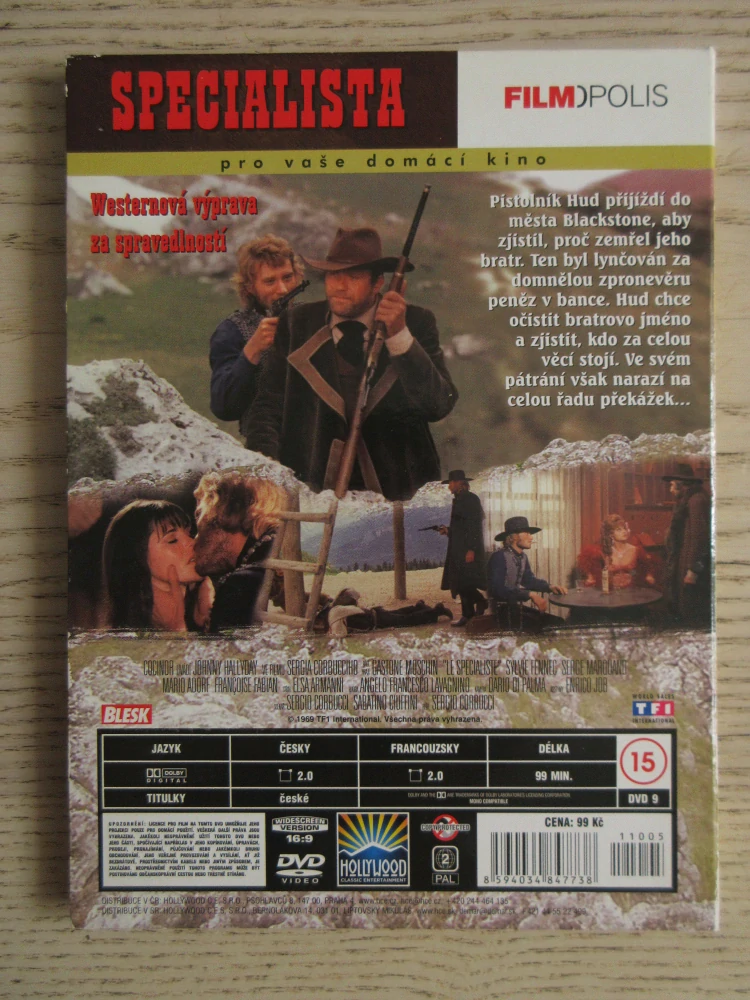 SPECIALISTA, J. HALLYDAY, DVD FILM