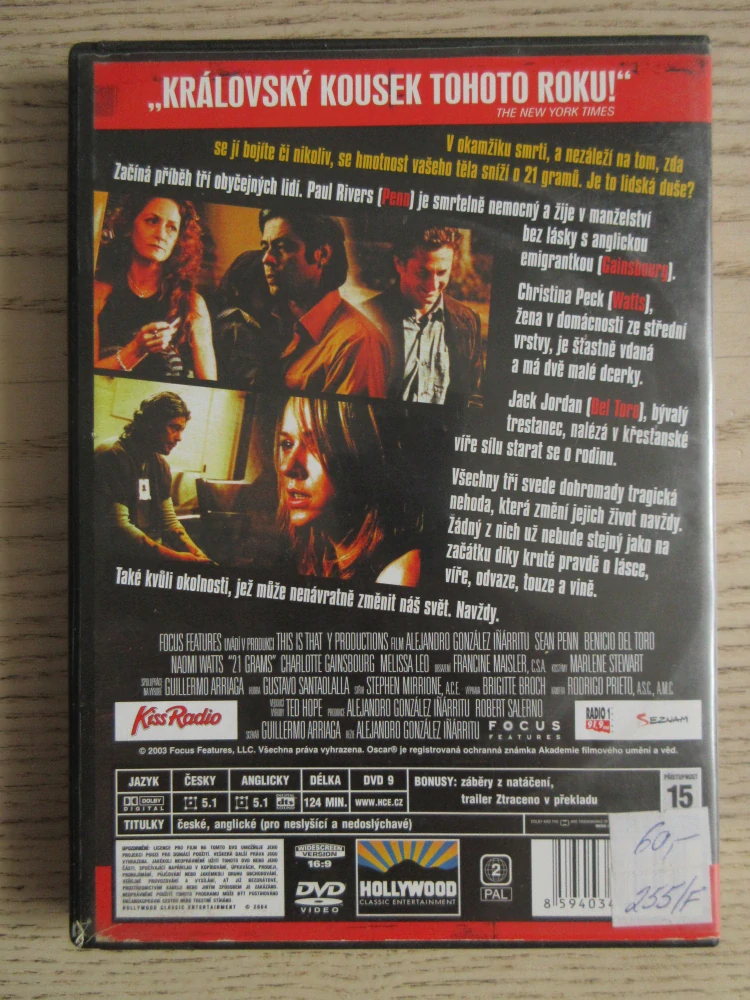 21 GRAMŮ, S. PENN, N. WATTS, DVD FILM