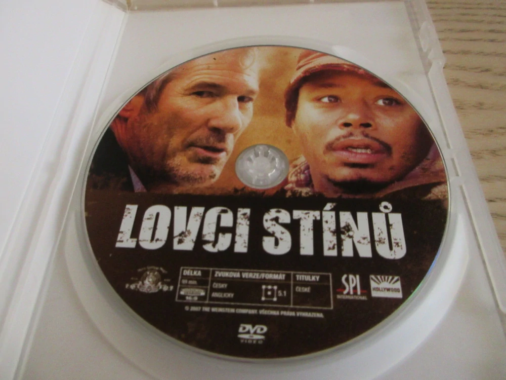 LOVCI STÍNŮ, R.GERE, GB OBAL, ČESKÉ DVD FILM