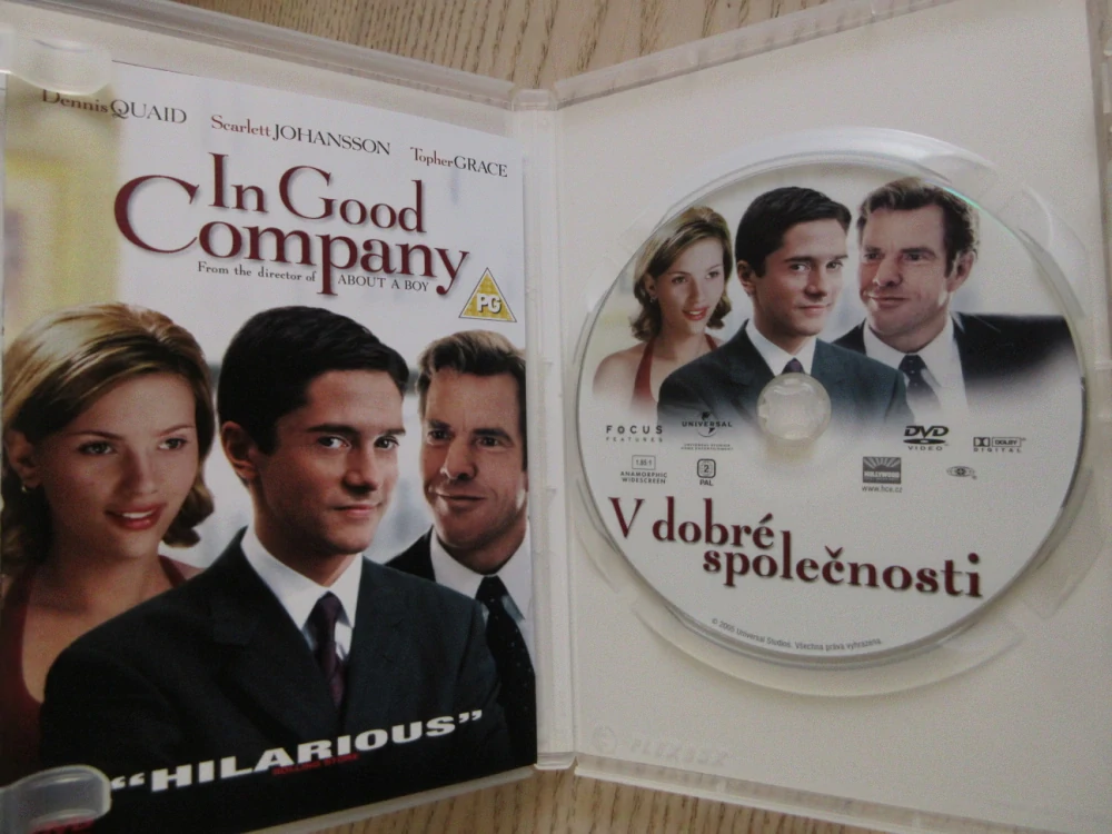 V DOBRÉ SPOLEČNOSTI, D.QUAID, S.JOHANSON, ČESKÉ DVD FILM