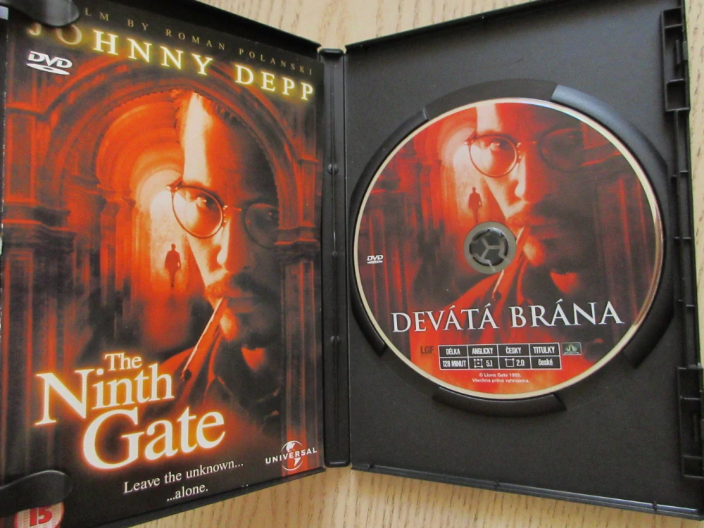 DEVÁTÁ BRÁNA, J.DEPP, GB OBAL, ČESKÁ VERZE, DVD FILM