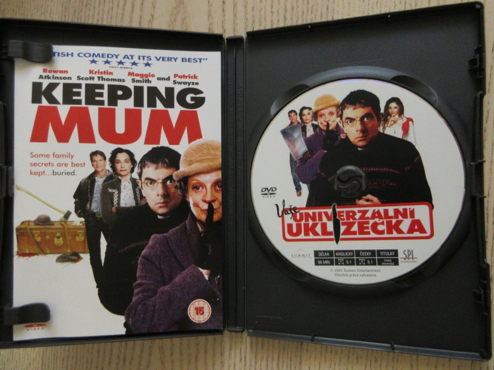 UNIVERZÁLNÍ UKLÍZEČKA, P.SWAYZE, R.ATKINSON, GB OBAL, ČESKÁ VERZE, DVD FILM