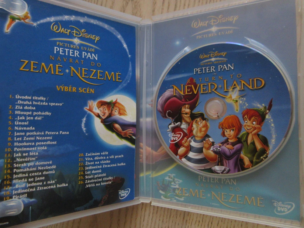 PETER PAN: NÁVRAT DO ZEMĚ NEZEMĚ, DVD FILM