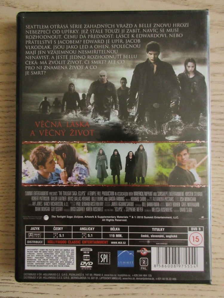 TWILIGHT SÁGA: ZATMĚNÍ, K. STEWART, R. PATTINSON, DVD FILM