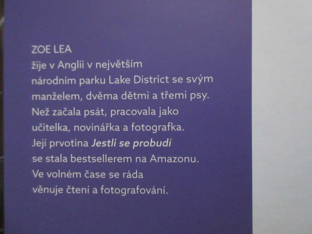 JESTLI SE PROBUDÍ, ZOE LEA, **an