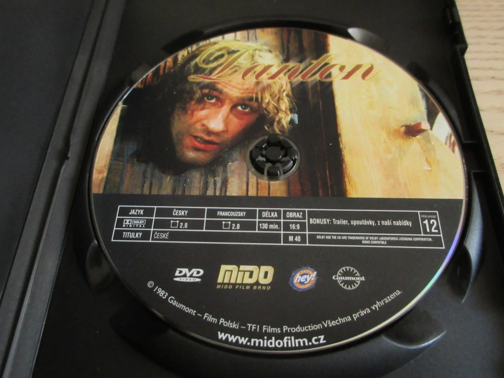 DANTON, DEPARDIEU, WAJDA, GB OBAL, ČESKÉ DVD FILM