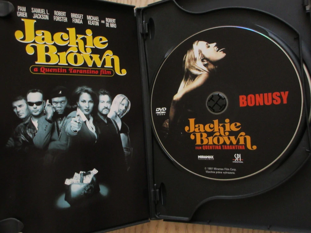 JACKIE BROWN, P.GRIER, Q.TARANTINO, GB OBAL, 2X ČESKÉ DVD FILM