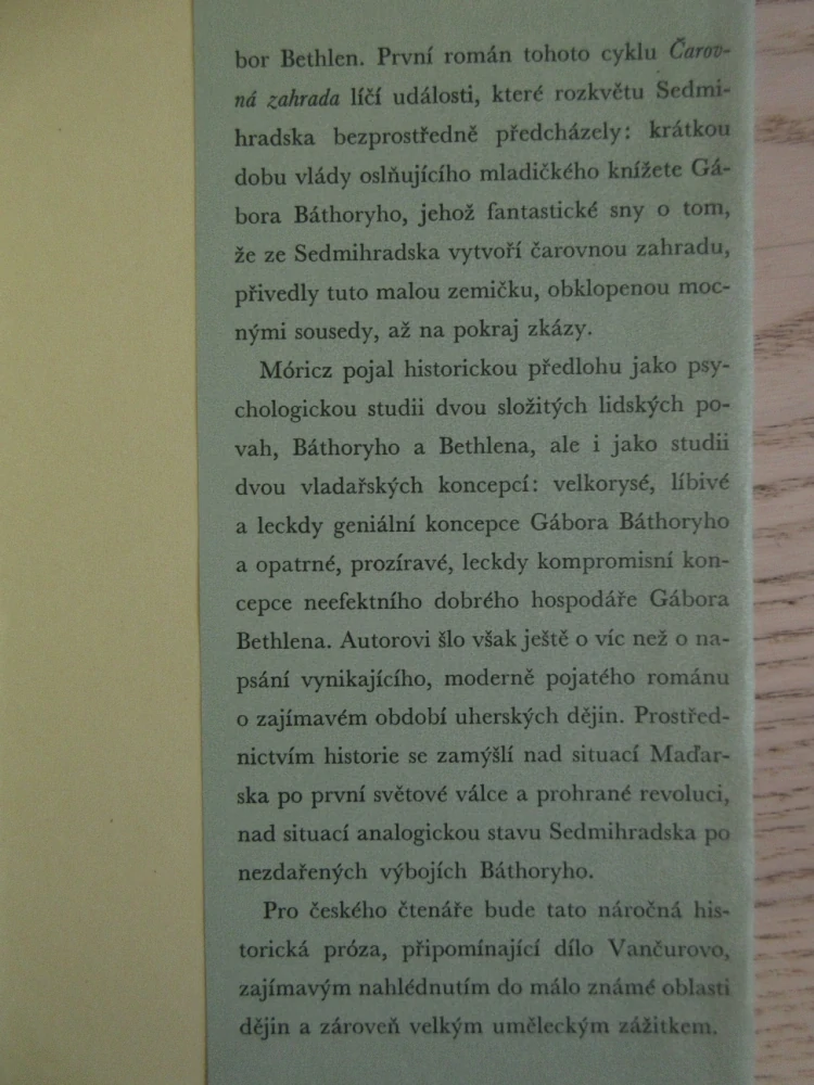 ČAROVNÁ ZAHRADA, ZSIGMOND MÓRICZ, **an